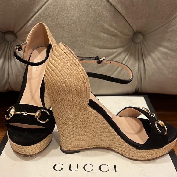 Gucci Suede Scamosciato Nero (Wedge) - Picture 2 of 6